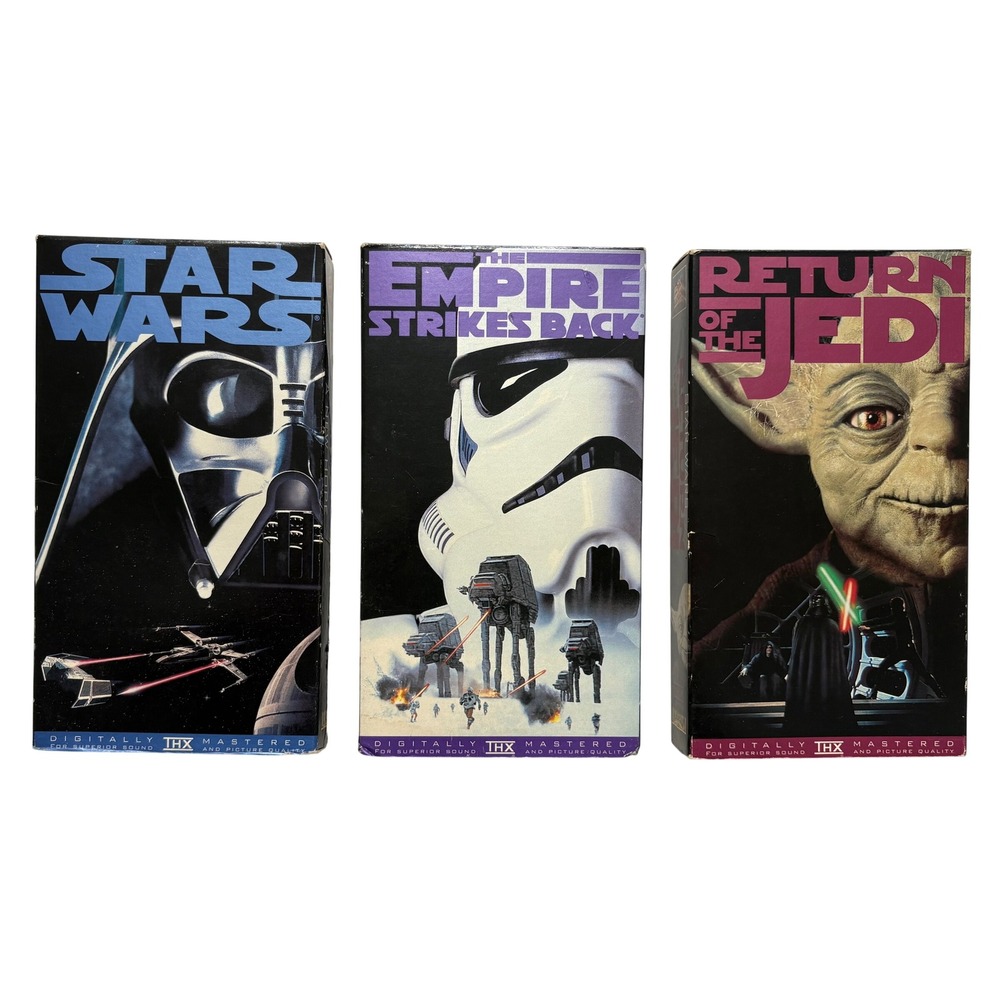 Star Wars Original Trilogy VHS Set 1995 THX Digitally Mastered Fox Video 3 Tapes